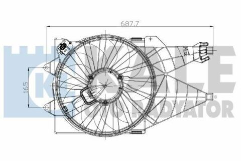 KALE FIAT Вентилятор радиатора Linea 1.3/1.6d 07-