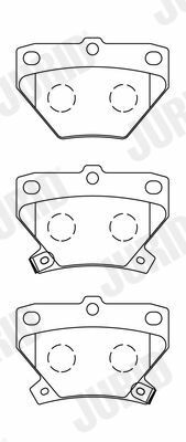 JURID TOYOTA Тормозные колодки задн. Yaris 99-