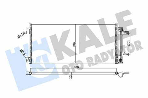 KALE OPEL Радіатор кондиціонера Astra K 15-