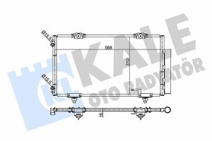 KALE TOYOTA Радіатор кондиціонера Avensis 97-