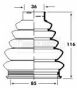 Пыльник приводного вала кол-т высота 116mm, шарнира 85mm, d этр вала 36mm, фото 1 - интернет-магазин Auto-Mechanic