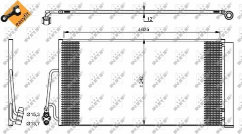 Радиатор кондиционера (с осушителем) Mini Cooper/One 1.6/2.0 06-16