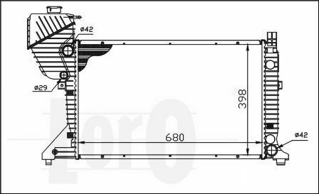 Радіатор охолодження двигуна Sprinter ОМ611-612 00-06