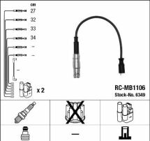 Комплект ізольованих проводів для свічок запалення RC-MB1106