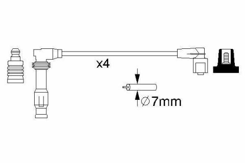 Провода зажигания Opel Vectra A/B 92-03 (к-кт)