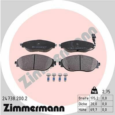 Колодки тормозные (передние) Audi A3/Skoda Octavia III/VW Passat/Golf 13-(TRW) (с датчиком)