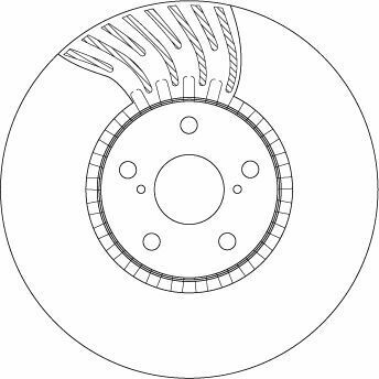 Гальмівний диск перед. Lexus GS/IS/RC 2.0-4.6 05-Л.