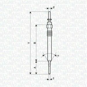 MAGNETI MARELLI Свічка розжарювання (керамічна) BMW 3 E90 316d/318d 07-