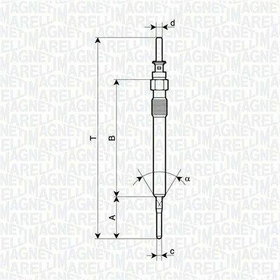 MAGNETI MARELLI Свеча накаливания (керамическая) BMW 3 E90 316d/318d 07-