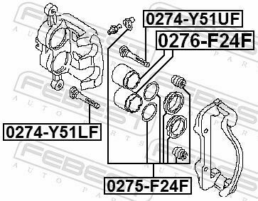 Направляющая суппорта перед. Nissan Nissan FX 35/45 02-