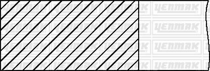YENMAK Комплект поршневих кілець (83,00/STD) (2,0/2,0/3,0) CITROEN BX/ZX 1.9i PEUGEOT 205/305/309/405/605 1.9i