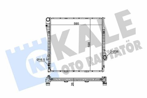 KALE BMW Радиатор охлаждения X5 E53 3.0d/3.0i/4.4 00-