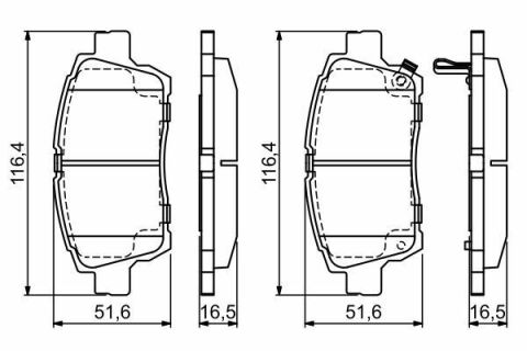 Колодки тормозные (передние) Toyota Corolla 01-08/Prius 03-09/Yaris 99-05