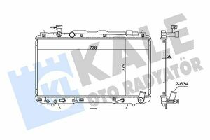 KALE TOYOTA Радиатор охлаждения с АКПП Rav 4 II 2.0 00-