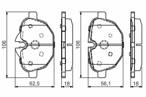 Колодки гальмівні (задні) BMW 5 (F07/F10-11) 09-17/(G30-31/F90)/6 (G32)/7 (G11-12) 16-