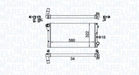 радіатор FIAT PANDA 1.3D 03-