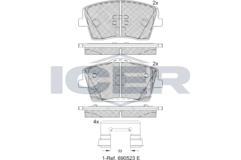 Колодки тормозные (передние) Volvo XC40 17-