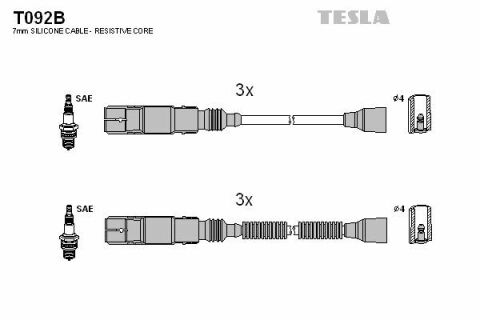 Кабель зажигания к-кт TESLA Smart 0,6