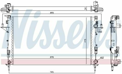 Радиатор RN ESPACE IV(02-)1.9 dCi(+)[OE 82 00 008 765]