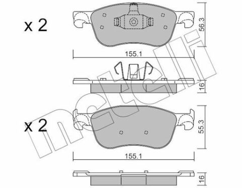 Колодки тормозные (передние) Ford Fiesta VII 1.0-1.5 17-