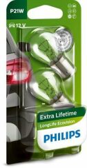 Лампа P21W LongLife EcoVision 12V 21W BA15s Лампа P21W LongLife EcoVision 12V 21W BA15s
