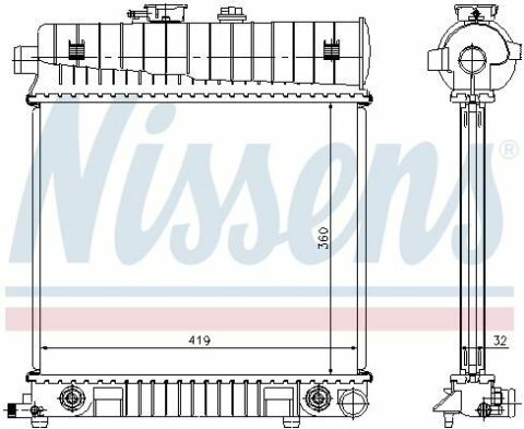 Радіатор охолодження W202 (360x419x32) MERCEDES