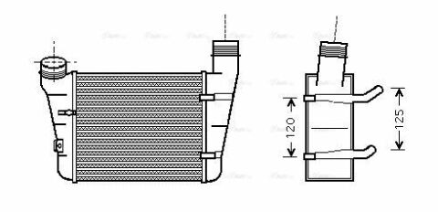 AVA VW Інтеркулер Audi A4/6 1.9/2.0TDI