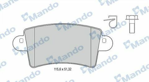 MBF015027 MANDO Гальмівні колодки до дисків