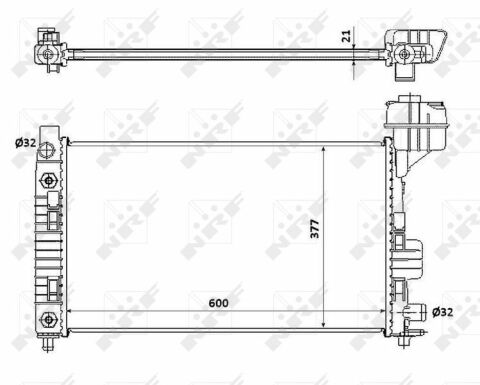 Радіатор охолодження MB A-Class (W168) 97-04 (M166)