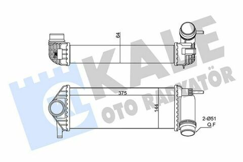 KALE RENAULT Интеркулер Kangoo,DB Citan 1.5dCi 08-