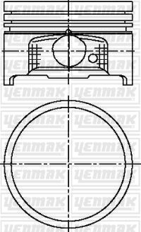 Поршень с кольцами и пальцем (размер отв. 72,00/std) citroen berlingo 1,1 96- (4ц.) (tu 1 jp)