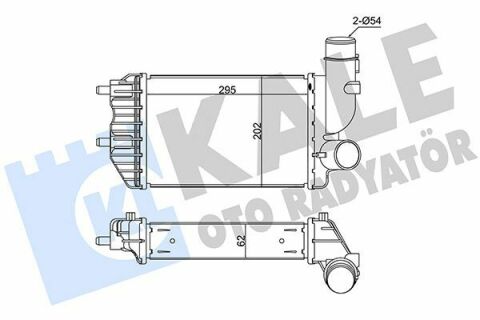 KALE CITROEN Интеркулер Jumper,Fiat Ducato,Peugeot 1.9TDI/2.8HDI 94-