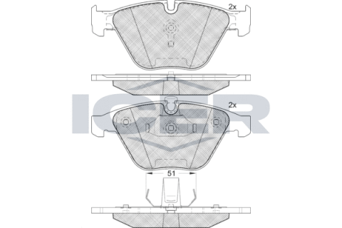 Колодки тормозные (передние) BMW 5 (E60/E61) 02-10/6 (E63/E64) 07-10