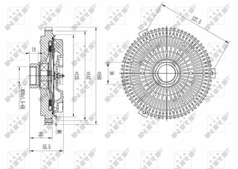 Муфта вентилятора MB M-class (W163) M112 98-05 Муфта вентилятора MB M-class (W163) M112 98-05