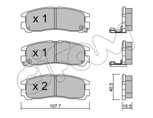 Гальмівні колодки задні Galant,Pajero,Chrysler Sebring MITSUBISHI