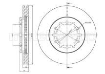 Тормозной диск передний pick up 2.4/2.5 98-