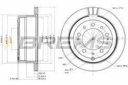 Тормозной диск зад. Land Cruiser 100 4.7 i/4.2 TD (329x18) Тормозной диск зад. Land Cruiser 100 4.7 i/4.2 TD (329x18)