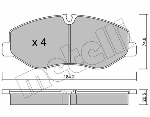 Колодки тормозные (передние) MB Vito (W447) 14- Колодки тормозные (передние) MB Vito (W447) 14-