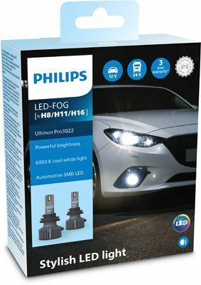 Автолампи Philips Ultinon Pro3022 H8 H11 H16 6000K 2 шт. Автолампи Philips Ultinon Pro3022 H8 H11 H16 6000K 2 шт.
