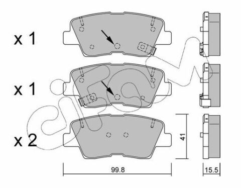 Тормозные колодки зад. Hyundai i30/i40 11-/Kia Cee'd 12- (akebono)