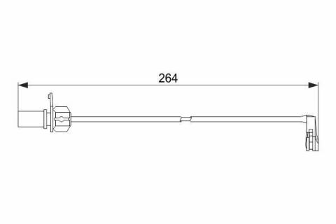 Датчик износа тормозных колодок (передних) Audi A6/A7/A8 09- (L=264mm)