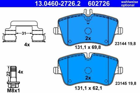 Колодки тормозные (передние) MB C-class (W203/CL203/S203)/CLK-class (C209)/SLK-class (R171) 00-11