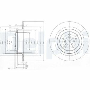 DELPHI SUBARU Диск тормозной задн.Legacy III,IV 98-,Outback 00-