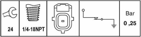 HELLA FORD Датчик давления масла C-Max,Fiesta VI,Focus II,III,Kuga II,Mondeo III,IV,V,Transit Connect  00-