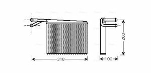 Радіатор опалення MERCEDES-BENZ SPRINTER SERIES B901/B902 (1995) SPRINTER 208D 2.3