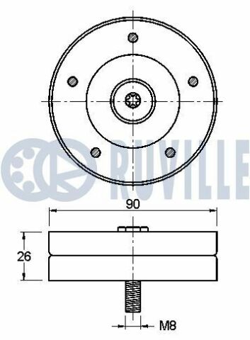 Ролик натяжной audi a4/5/5,t5 1.8/2.0tfsi 07-