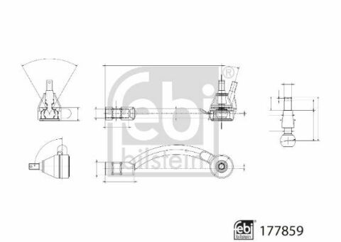 Наконечник рулевой тяги (L) BMW 2 (F45/F46)/X1 (F38)/ Mini Cooper 14-