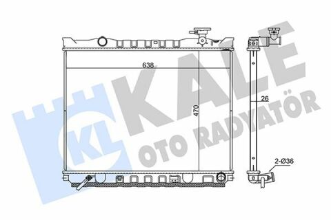 KALE KIA Радиатор охлаждения Sorento I 2.5CRDi 06-