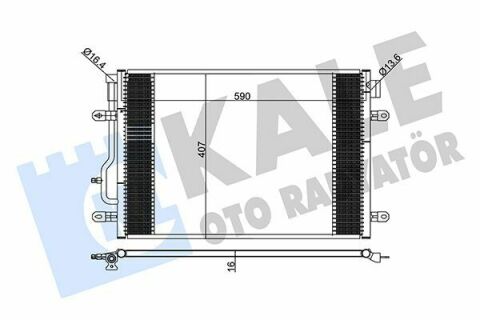 KALE VW Радиатор кондиционера Audi A4/6 00-