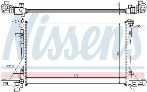 Радиатор NS NV 400(10-)2.3 CDTI(+)[OE 4419452]